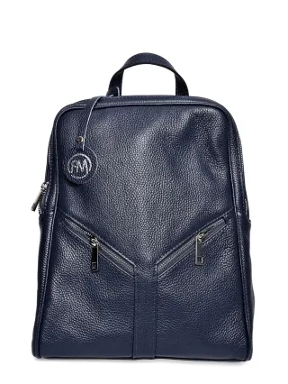 Roberta M Blau Rindsledertasche