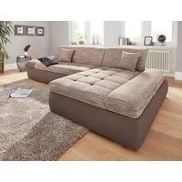 DOMO collection Ecksofa PB MORIC wahlweise mit Bettfunktion + Armteilverstellung, L-Form, im XXL-Format, B/T/H:300/172/80 cm, feine Steppung