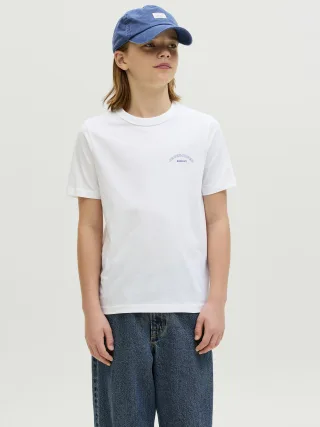 JACK&JONES - JJCOLLEGE LOGO TEE SS CREW NECK JNR Bright White - Gr. - 152