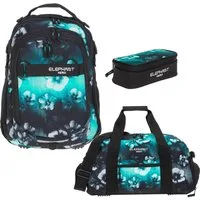 ELEPHANT Schulrucksack Hero Signature Schultasche (Set, 3-tlg., 3 Teile Rucksack Sporttasche Mäppchen Box), Softcase Schulranzen Schulmappe +rsm