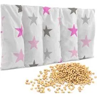 Amilian Kirschkernkissen 55x20cm groß für Mikrowelle - Körnerkissen Nacken Schulter Rücken, Wärme- und Kältekissen, für Bauch, Füße, EU-hergestellt, wiederverwendbar