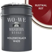 WO-WE Holzlack Holzfarbe Wetterschutzfarbe Holzanstrich W420, 1-10L, Seidenglänzend, Wasserbasis