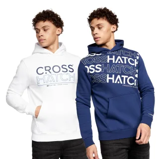 Crosshatch - "Hensal" Kapuzenpullover für Herren (2er-Pack) (Marineblau/Weiß)