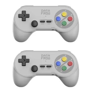 Data Frog PC07 2.4G Wireless Dual Gaming Controller 32H Battery Classic D-Pad Arcade Game Controller for PC Android TV B