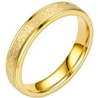 Taffstyle Fingerring Edelstahl Ring Verlobungsring Partnerring Freundschaftring sandgestrah (Unisex Edelstahl Bandring Partnerring Geschenkidee für Männer und Frauen)