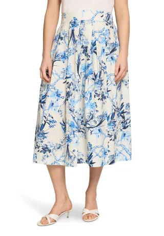 Robe Légère - Baumwollrock Beige/Blau - Gr. - 36