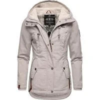 Marikoo Winterjacke Bikoo sportliche Damen Outdoor Baumwolljacke mit Kapuze