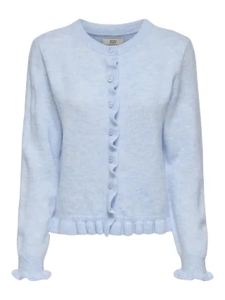 JDY - JDYLETTY L/S ON FRILL CARDIGAN KNT NOOS Cashmere Blue - Gr. - XL