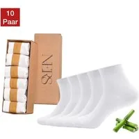 NERS Kurzsocken aus Bambus (10 Paar) Damen & Herren, ohne drückende Naht, ohne Gummi (10-Paar, 10 Paar) Bambussocken - Atmungsaktiv - Naturfreundlich - gegen Schweißfüße