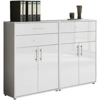 BMG Möbel Aktenschrank Office Edition (2er Set Schubkastenschrank) 168,8 x 113,6 x 33 cm, Made in Germany