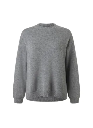 MAERZ Muenchen - Pullover Rundhals 1/1 Arm granite grey - Gr. - 36