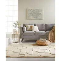 FLAIR RUGS Teppich GIGI, rechteckig, Höhe: 8 mm, aus 100% Wolle, geometrisches Design, fußbodenheizungsgeeignet