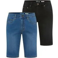 Arizona Jeansshorts Doppelpack Denimshorts (2er-Pack) Regular-Fit, gerade geschnittenes Bein
