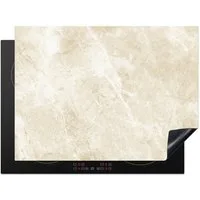 MuchoWow Herd-Abdeckplatte Marmor - Beige - Marmoroptik/print - Luxus, Vinyl, (1 tlg), Küche Herdabdeckung Ceranfeld Induktionsfeld Vinyl, 65x50 cm