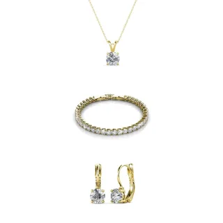 Runde Venus-Sets - Gold und Kristall