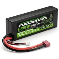 Absima 7.4 V 2S 5000 mAh LiPo-Akku Greenhorn HardCase 4140009 Akku für ferngesteuerte Autos 5000 mAh