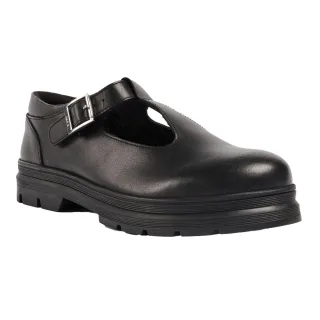 Pod Emilie Kunstleder Mädchenschwarze Slipper