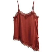 Next Trägertop Asymmetrisches Trägertop aus Satin mit Spitze (1-tlg)