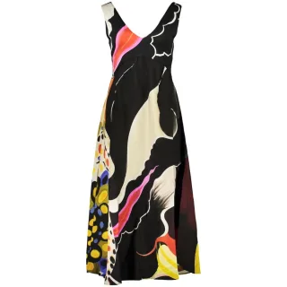 Desigual Schwarzes Viskose Damenkleid