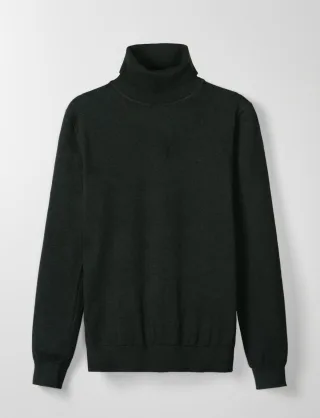BASEFIELD - NOS Rollkragen Pullover pine grove melange - Gr. - XXL