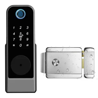 GT01-2 Waterproof Tuya TTLOCK Smart Door Lock Wifi Double Side Fingerprint Lock Outdoor Gate Digital Password Remote App