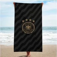 Deutscher Fußball-Bund Duschtücher Strandtuch zur Fußball WM 2026, 70x140 cm, 100% Baumwolle, Frottee, offizelles DFB Duschtuch "Männer-Nationalmannschaft"