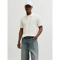 Jack & Jones Polokragenpullover JPRBLURILEY KNIT POLO SS SN Baumwolle, regular fit