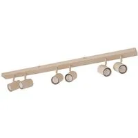 Lindby Deckenstrahler Kardis, Metall, Creme IP20, 6 x 10 W LED