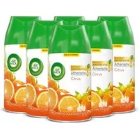 Air Wick Raumduft-Nachfüllflasche Freshmatic Max Nachfüller Citrus 6 x 250ml (Jahresvorrat, 6-St., Automatisches Duftspray), mit ätherischen Ölen