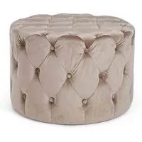 Feeling4Home Pouf Lorella in Samt-Optik, Taupe