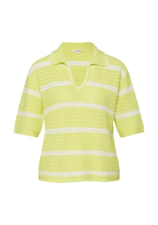 s.Oliver Red Label - Gestreifter Strickpullover gelb - Gr. - 38