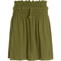 Vishes A-Linien-Rock Damen Rock knielang Basic-Rock Baumwoll-Rock Einfarbig Schlicht Boho, Hippie, Yoga Style