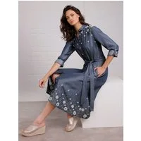 creation L Etuikleid Lyocell-Kleid Langarm