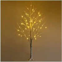 COSTWAY Künstlicher Weihnachtsbaum, 120 cm, mit 48 warmweißen LED-Leuchten