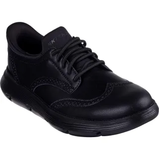 Skechers Garza Sully Schwarze Herren Schnürschuhe aus Leder