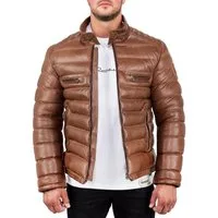 Reichstadt Bomberjacke Herren Regular Fit Jacke Echtleder 19RS016 Zweiwege-Reißverschluss
