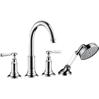 hansgrohe Axor Montreux Wannenarmatur 16554000 chrom, Hebelgriffe, 4 Locharmatur