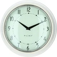 Plint Wanduhr Küchenuhr Retro cream cremeweiß weiß