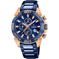 Festina Chronograph Special Edition F20711/1, (Set, 3-tlg., mit Wechselband und Bandwechsler), Quarzuhr, Armbanduhr, Herrenuhr, Edelstahlarmband, Datum,Stoppfunktion