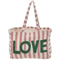 done.® the orange difference Strandtasche XXL Strandtasche HAPPY mit Schriftzug "LOVE" ca. 73 x 37 x 49 cm (1-tlg., 1 Stück), extra Groß