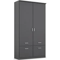 rauch Kleiderschrank Kleiderschrank Schrank Garderobe deckenhoher Schrank BREMEN (optional mit Spiegel, Breiten: 91/136/181 cm, Höhe: 199 cm) in vielen Farbvariationen, inkl. Kranzblende MADE IN GERMANY