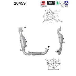 AS Katalysator  Ford C-Max Focus Grand Mondeo Transit 1,0 EcoBoost