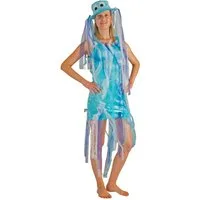 Lipta TDP Kostüm Blaue Qualle für Damen - Kleid mit Hut