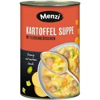 Menzi Fertiggericht, Menzi Kartoffel Suppe mit Fleischklößchen und Kartoffeln 4200 g
