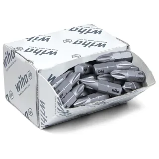Wiha Bit Set Standard 25 mm Phillips (PH2) 50-teilges Set 1/4 zoll C6,3 in Großpackung - 08048