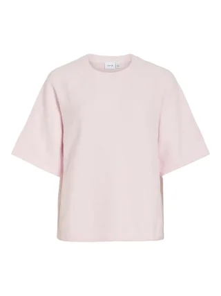 VILA - VILIGA 2/4 O-NECK KNIT TOP - NOOS Cherry Blossom - Gr. - L