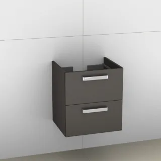 Artiqua 414 Waschtischunterschrank für Subway 613656,Stahlgrau Metallic, 414-WU2L-V42-7141-88 414-WU2L-V42-7141-88