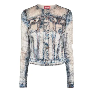 Diesel - "Clauvet" T-Shirt für Damen, Schmal (Blaues Denim Ausgeblichen)