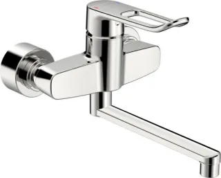 Hansa Waschtischarmatur HANSACLINICA 0153 Bügelh Bed.he. lang Ausld. 277 mm DN15 chr 1536286