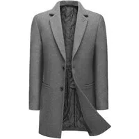 Allthemen Wollmantel Slim Fit Wintermantel Mittellang Wollmantel mit Reverskragen